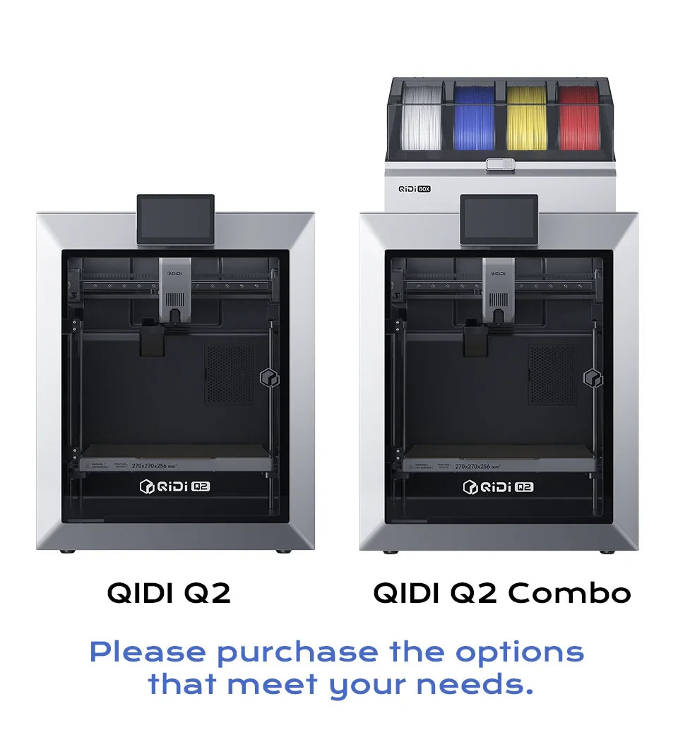 QIDI Original 3D Printer Q2 or Q2 Combo Fast CoreXY Enclosed 3D Printer 370°C Hotend 65°C Chamber Multi Material Ready