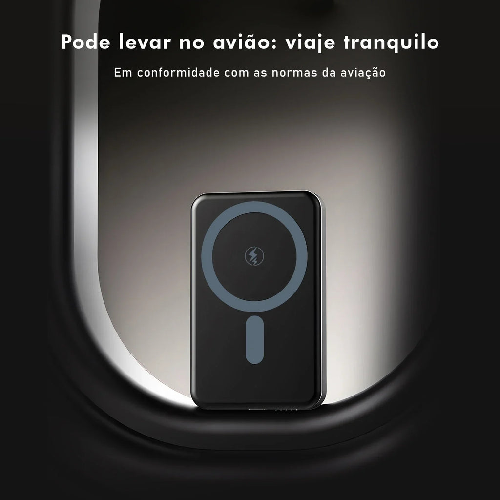 Magnetic Power Bank 10000Mah 15W Fast Wireless Charging with 20W Type-C Input for iPhone and Android Slim and Portable