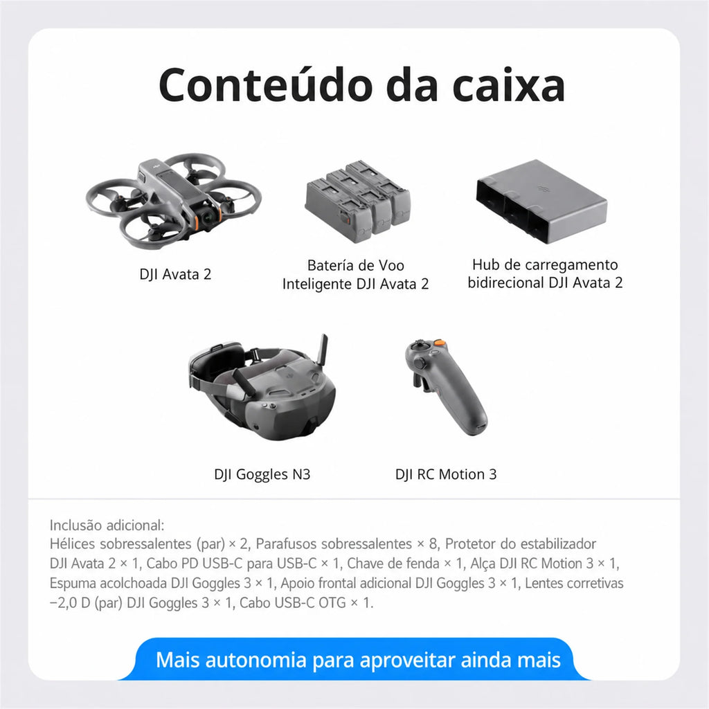 Dji Avata 2 Fly Smart Combo (Three Batteries), Fpv Drone