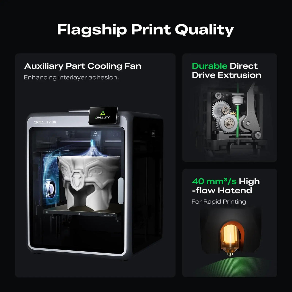 Creality K2 Combo High-Speed 3D Printer CFS Multi-Color Material Box Combination Set 600 MM/s Printing Size 260 * 260 * 260mm