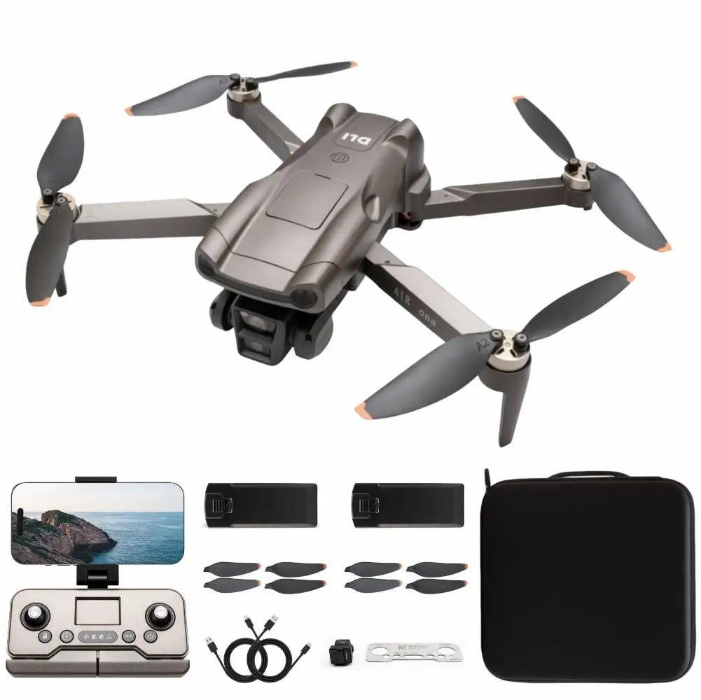 Dli-Air One Professional Drone 4K Dual Camera Fpv Wifi Gps Auto Return Lightweight Foldable 2 Batteries Remote Control