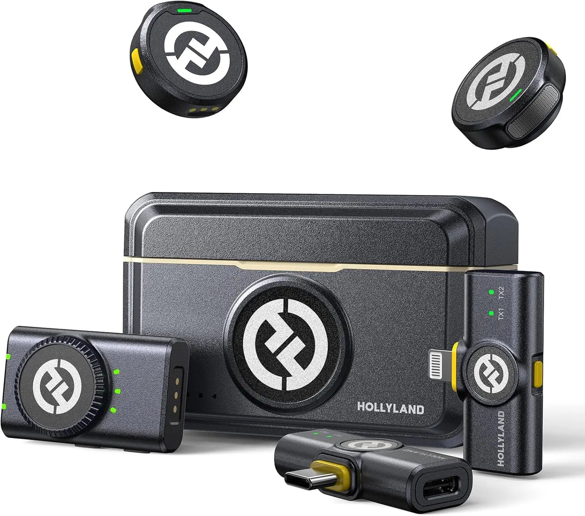 Hollyland Lark M2 Version Lighting Bluetooth Wireless Lapel Microphone USB-C Original Duo Combo Camera
