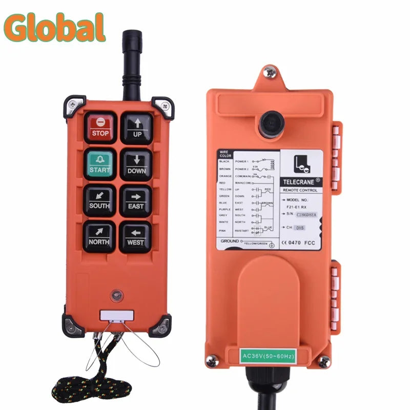 Brazil Warehouse Shipment F21-E1B 6 Buttons Single Speed ACDC12-440V Industrial Remote Control