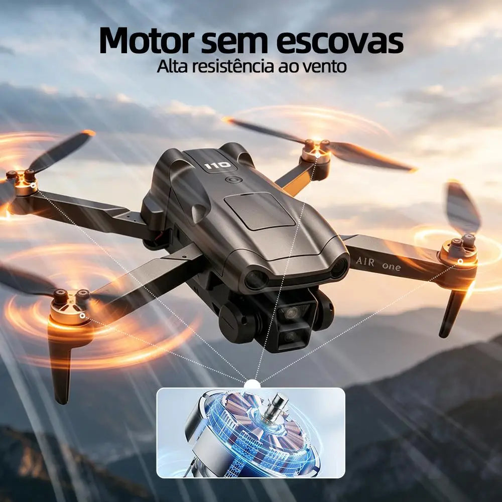 Drone DLI-Air One Profissional Com GPS Retorno Automático, Câmera Dupla 4K HD E até 25 Minutos De Voo Para gravação Ao Ar Livre