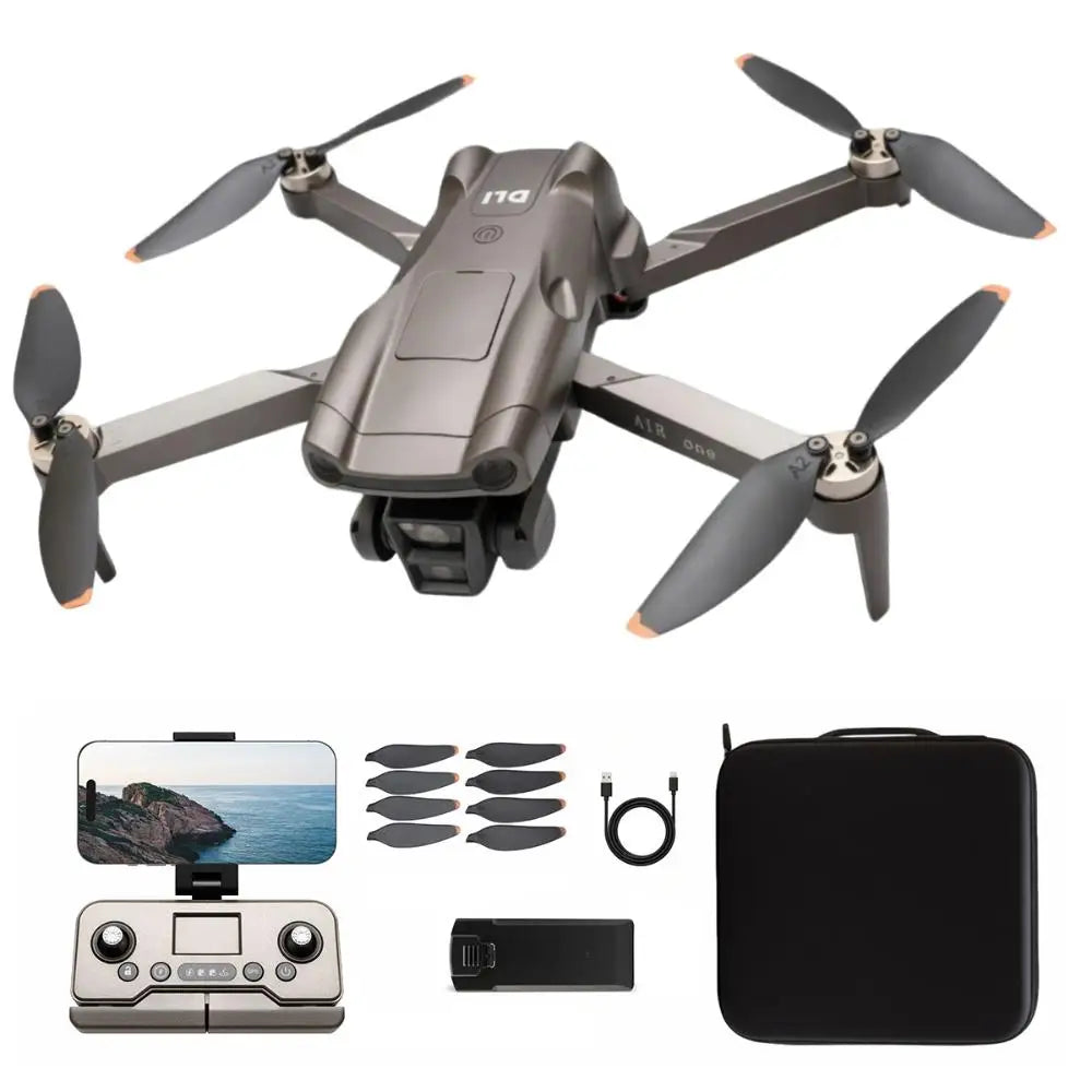 Drone DLI-Air One Profissional Com GPS Retorno Automático, Câmera Dupla 4K HD E até 25 Minutos De Voo Para gravação Ao Ar Livre
