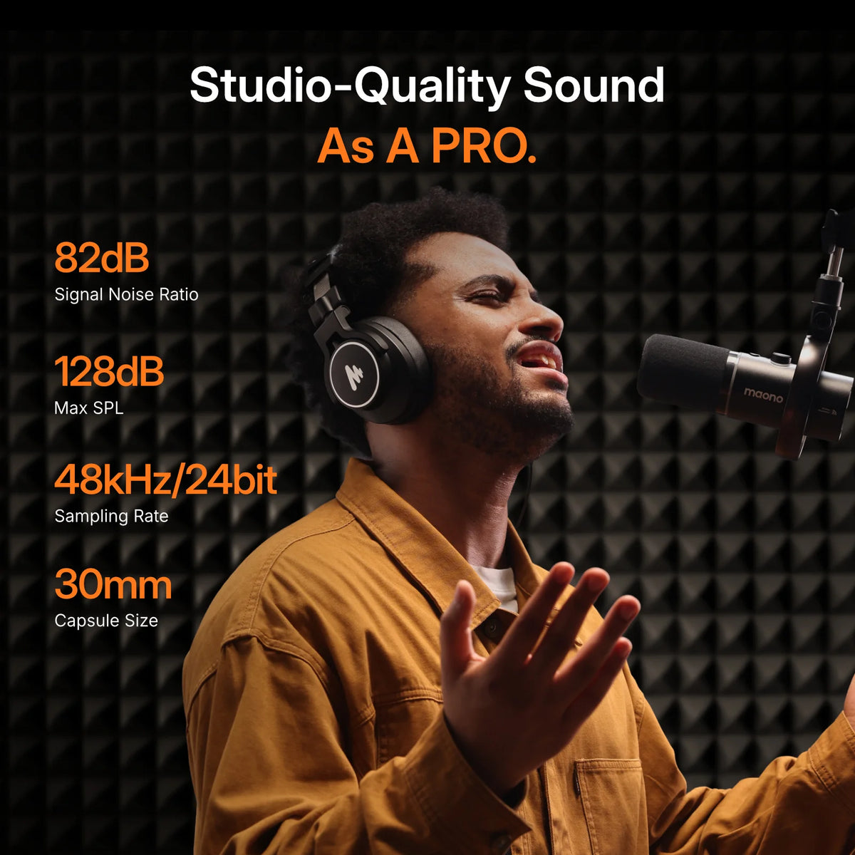 MAONO Hybrid Wireless Podcast Mic for PC/Phone/Camera XLR/USB Dynamic Microphone for Streaming Recording Content Creation-PD200W