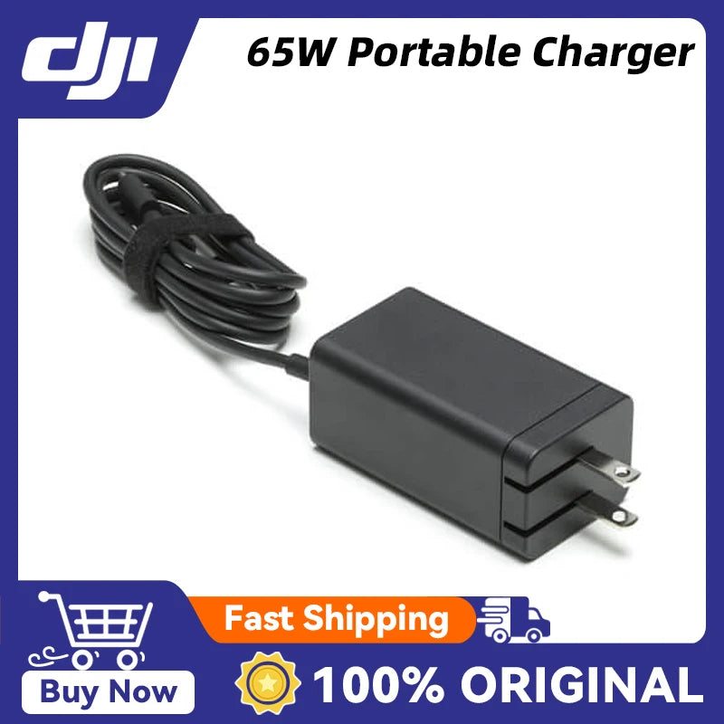 DJI 65W Portable Charger for DJI Mini 5 Pro / Mavic 4 Pro / Air 3S / Flip / Avata 2 / Neo 2 Drone Original Accessories
