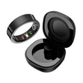 R09 Smart Ring Men Women with Charging Case,Heart Rate Blood Oxygen,Skin Temperature Monitor,5ATM Waterproof For Android iOS