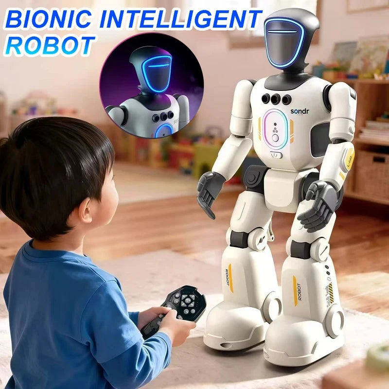 Intelligent Humanoid Robot Toy Programmable Multi-Joint Interactive STEM Educational Sing Dancing Voice Recording for Kids