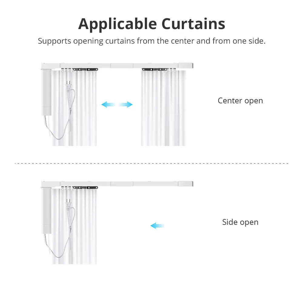 Zemismart Zigbee Electric Curtain Track Motor Works with Tuya Smart Life Alexa Echo Google Home Smart Sliding Curtain