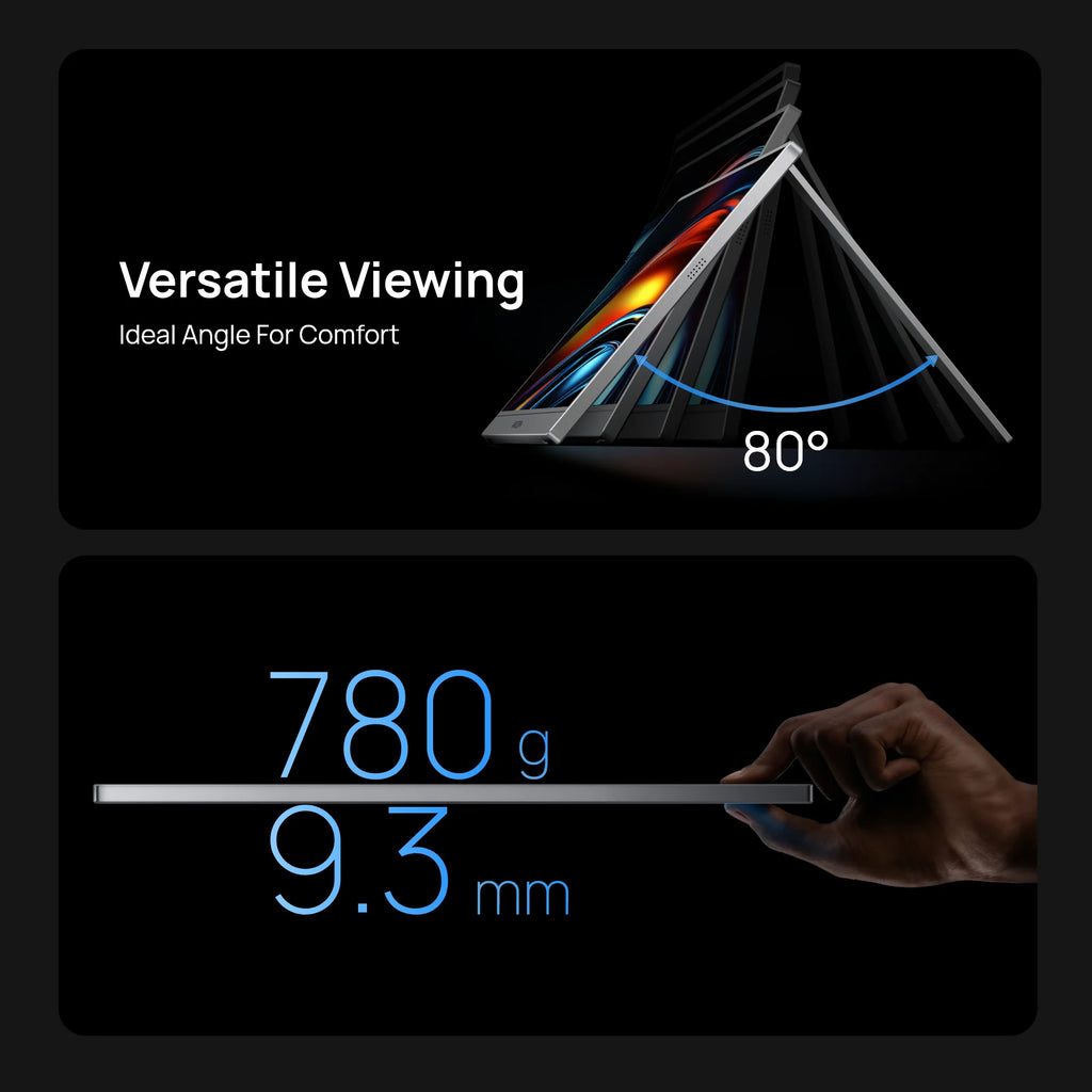 ARZOPA 16.1 Inch Gaming Portable Monitor, 1080P 300cd/㎡ IPS Screen for Mac Laptop PC Switch PS Xbox External Display Z1C Gray