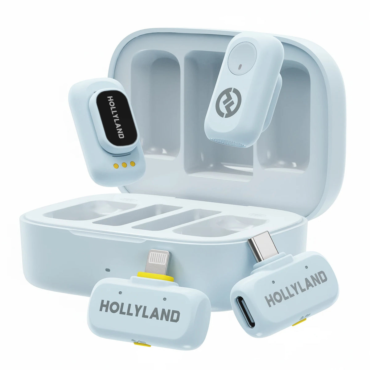 Hollyland LARK A1 Combo Wireless Lavalier Microphone for iPhone Android for Interview Vlogging Noise Cancellation Mic