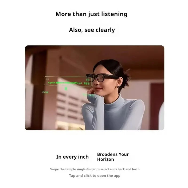 2025 New Rokid Glasses Leqi AI&AR Glasses-49g Ultra-Light 12-Language Real-time Translation AI Assistant for Business Meeting