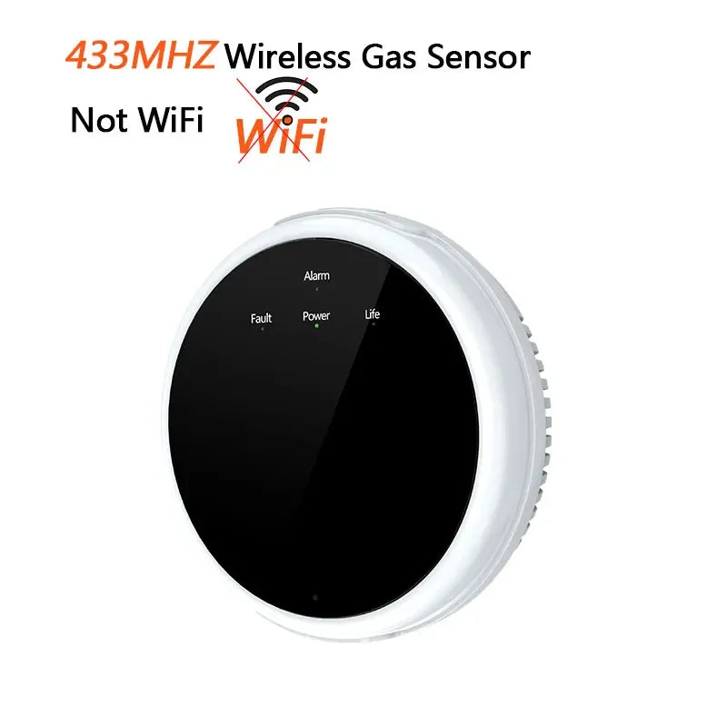 433MHz Smart Gas Home Security 80dB Leak Detector Natural Gas Sensor Carbon Monoxide Poisoning Alarm Detector