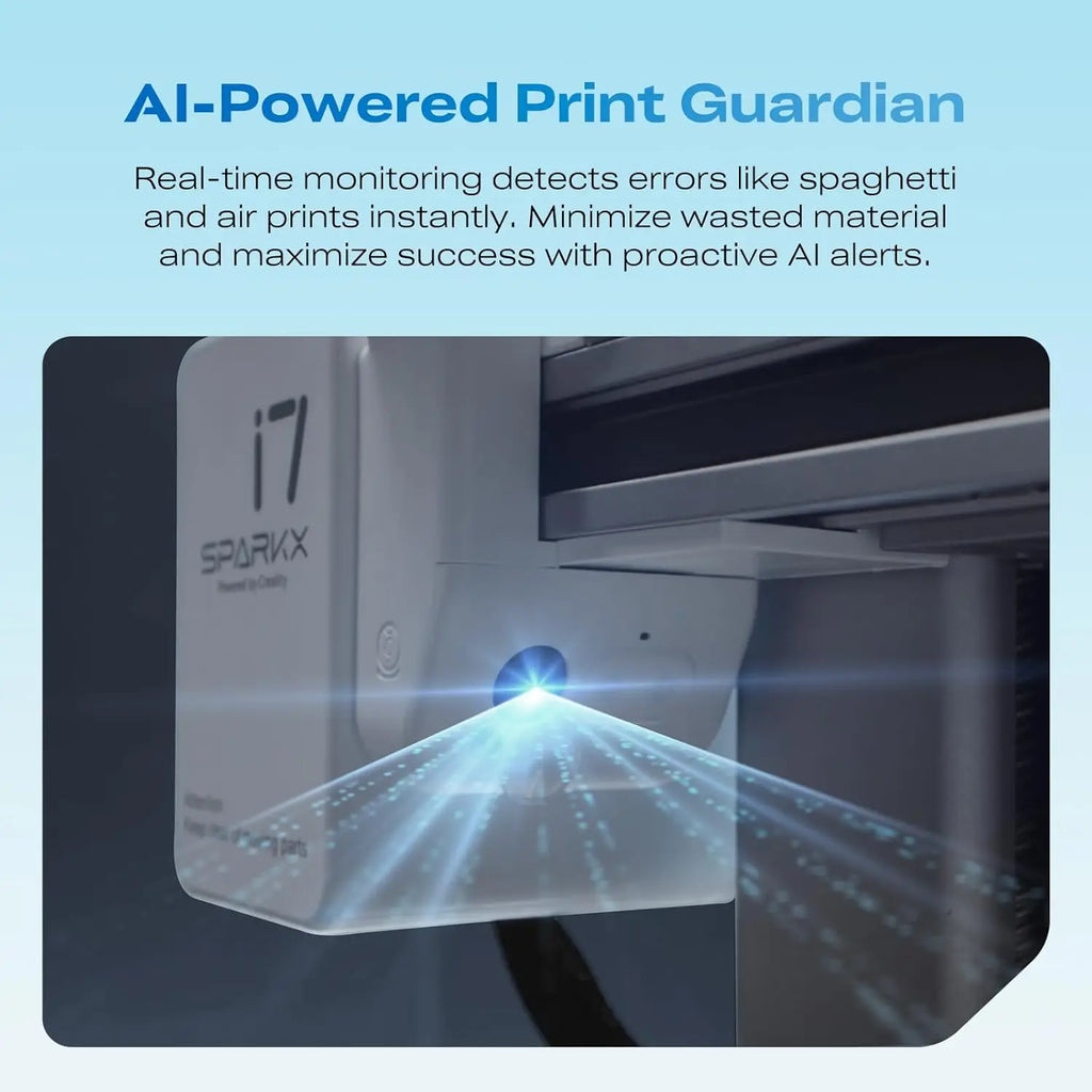【Do Brasil】SPARKX i7/i7 Combo 3D Printer 500mm/s AI Photo-to-3D 45dB Silent Mode 95% Pre-Assemble Auto Leveling Custom RGB