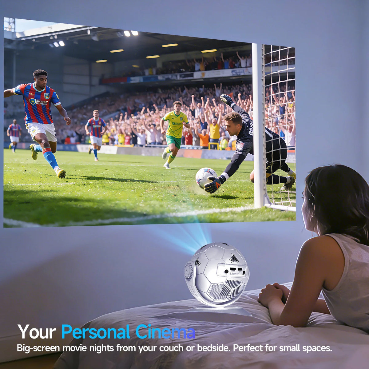 Magcubic HY300F Projector Creative Football Styliny Android 14 8K Projectors 300Ansi MINI Projector LED Wifi6 BT5.4 Home Theater