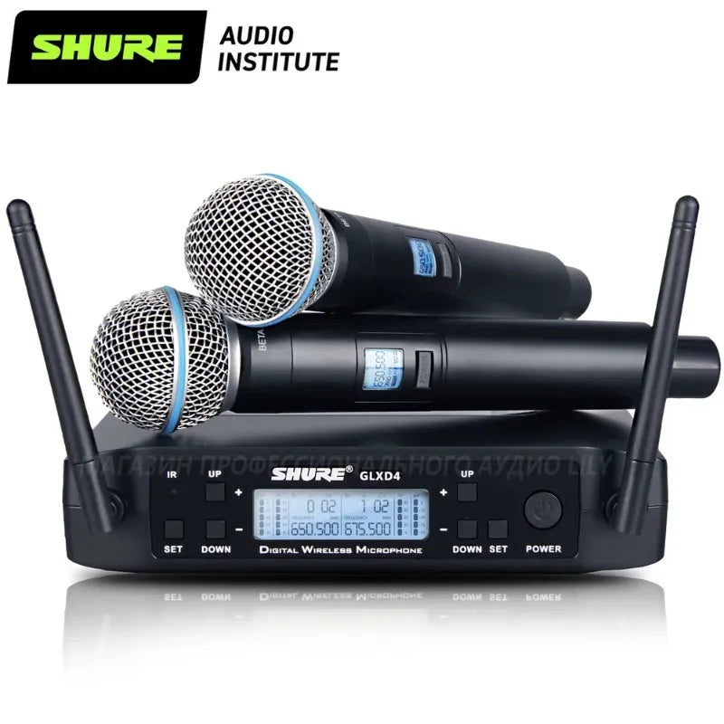 Shure GLXD4 BETA 58A Professional Wireless Microphone System High Frequency for Stage Singing Broadcast Party Wireless Distance
