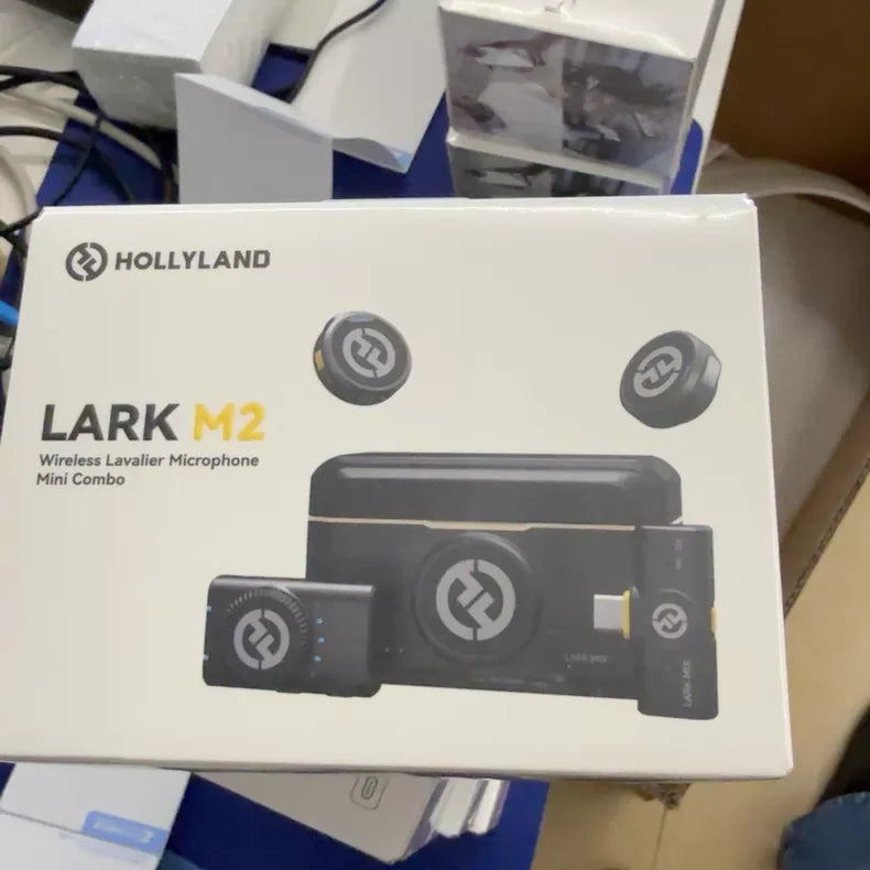 Hollyland Lark M2 Wireless Lavalier Microphone for Android/iPhone Camera Noise Cancellation for Video Recording Streaming Mic