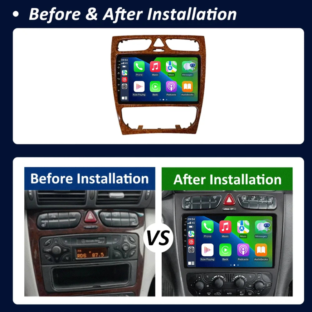 Android16 For Mercedes Benz C Class W203 C200 C320 C350 CLK W209 2002 - 2005 Car Stereo Multimedia Video Player Car Radio NO DVD