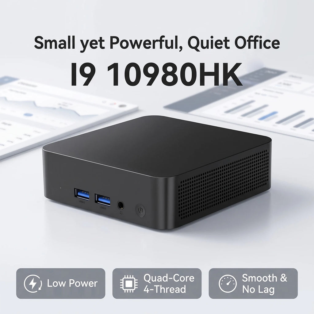 Intel Core I9-10980HK Mini PC 16GB 32GB RAM 512GB 1/2TB SSD Bluetooth 5.0 WiFi6 1000M Ethernet Windows 11 Gaming Office PC