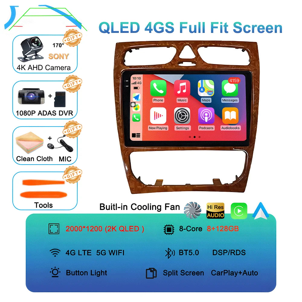 Android16 For Mercedes Benz C Class W203 C200 C320 C350 CLK W209 2002 - 2005 Car Stereo Multimedia Video Player Car Radio NO DVD