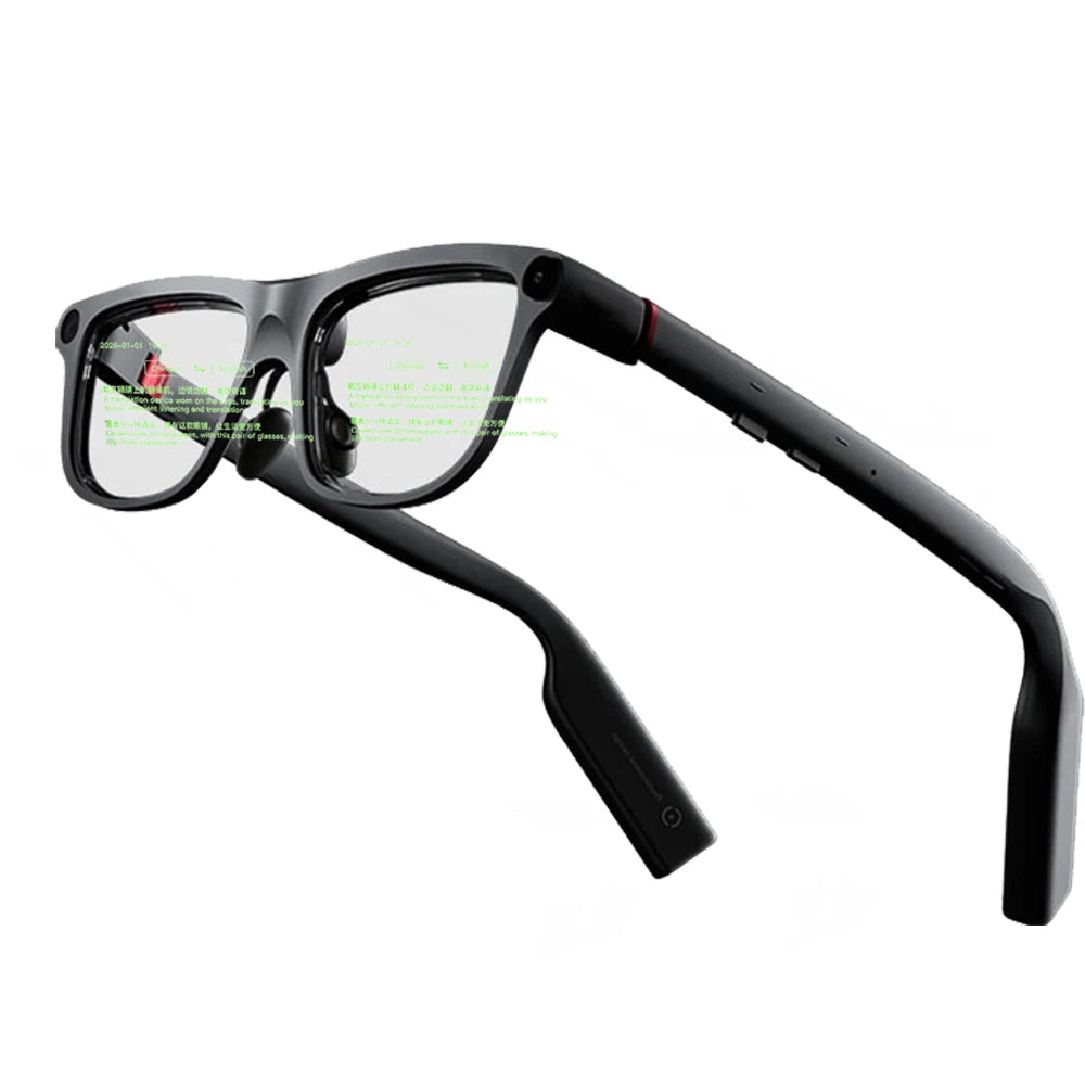 Domars AR Smart Glasses with Display Screen Built-in HD Camera Ring Control AI HUD Privacy Teleprompter Glasses 268-Language