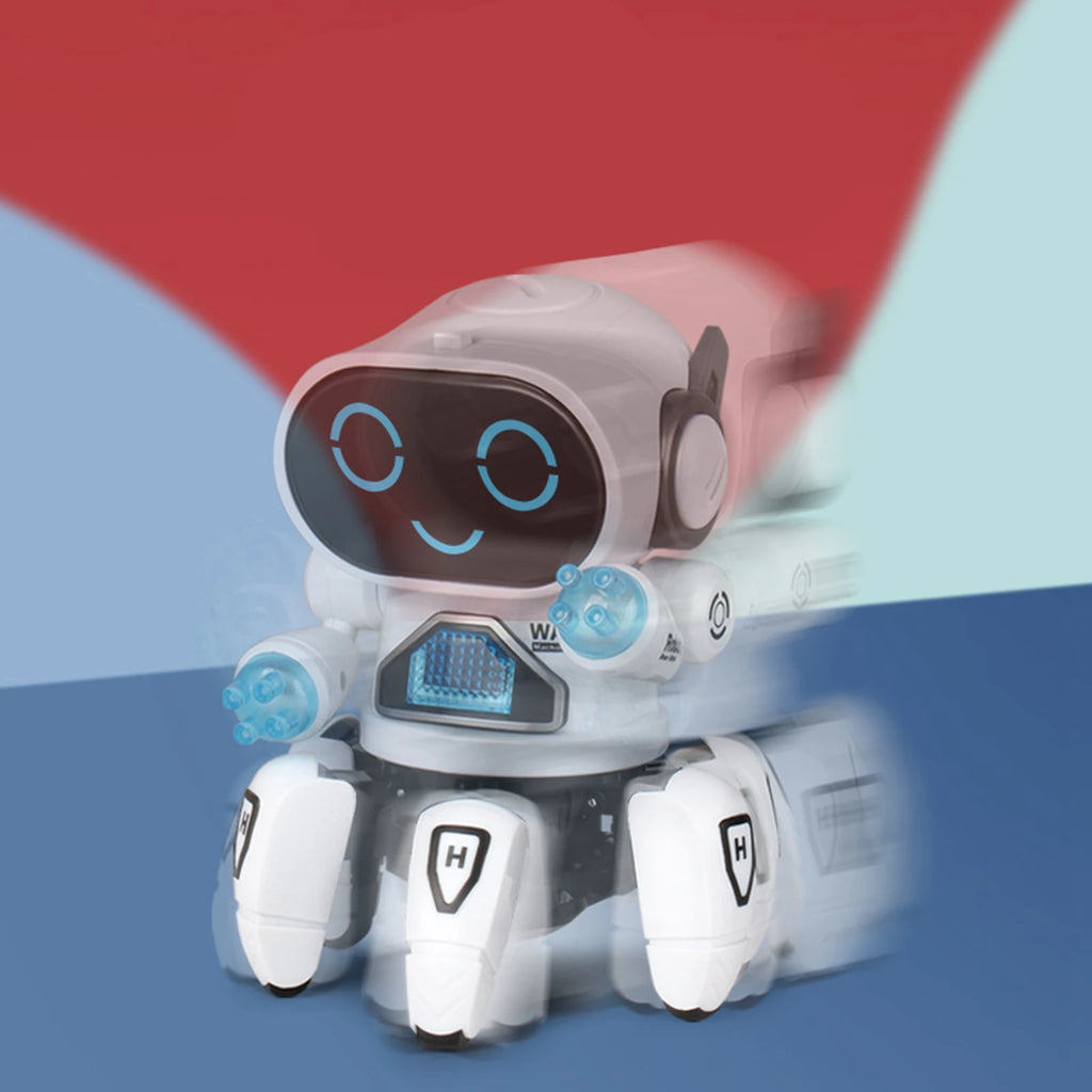 Children Electric Robot with Six Claws Plastic Intelligent Dancing Singing Light for Boys