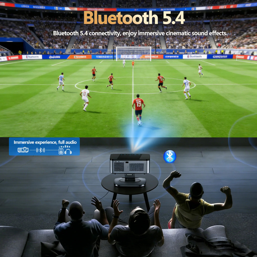 XIWBSY 4K Android TV Projector 46000Lumens Video Movie Beamer Offcial Google TV Daytime Projector TOF Laser Focus Home Theater