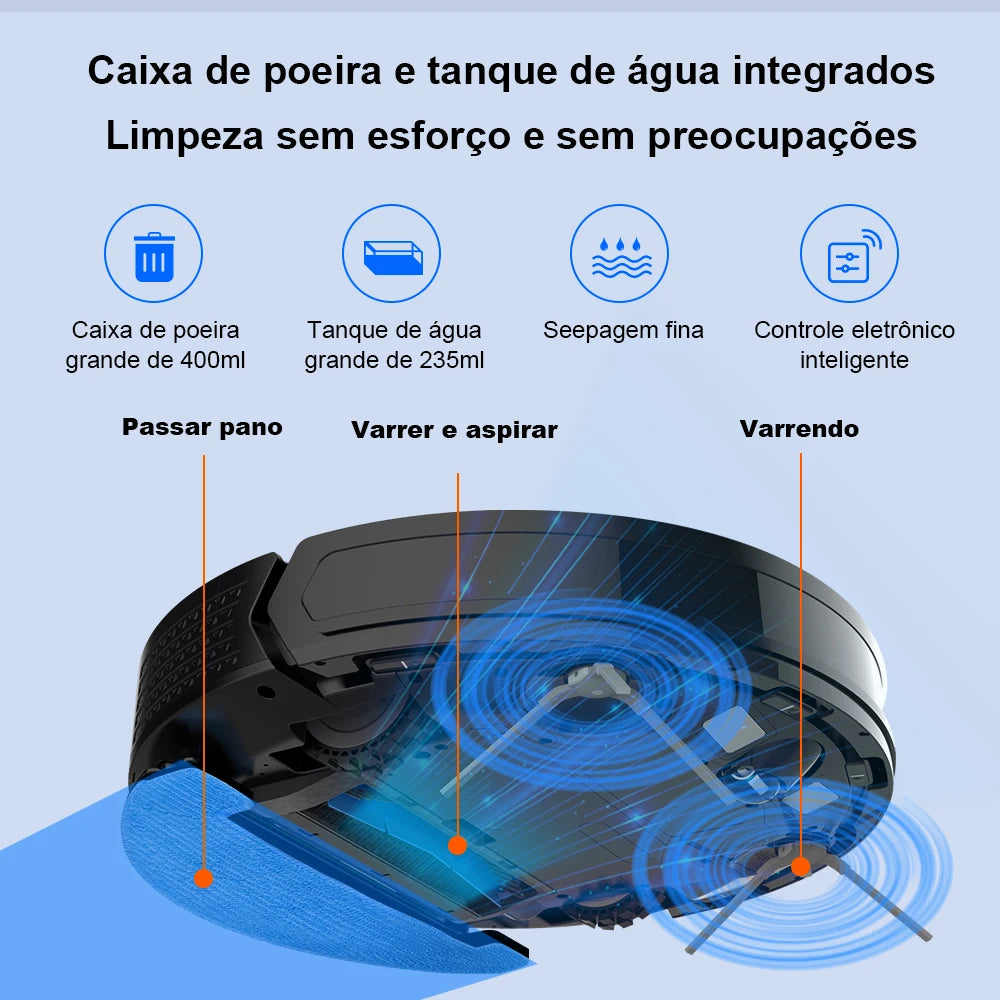 Liectroux/LILIN X6 Robot Vacuum Cleaner,Laser System,6500Pa,Smart Home Appliance,Restricted Area Map,Zone Cleaning for Carpet
