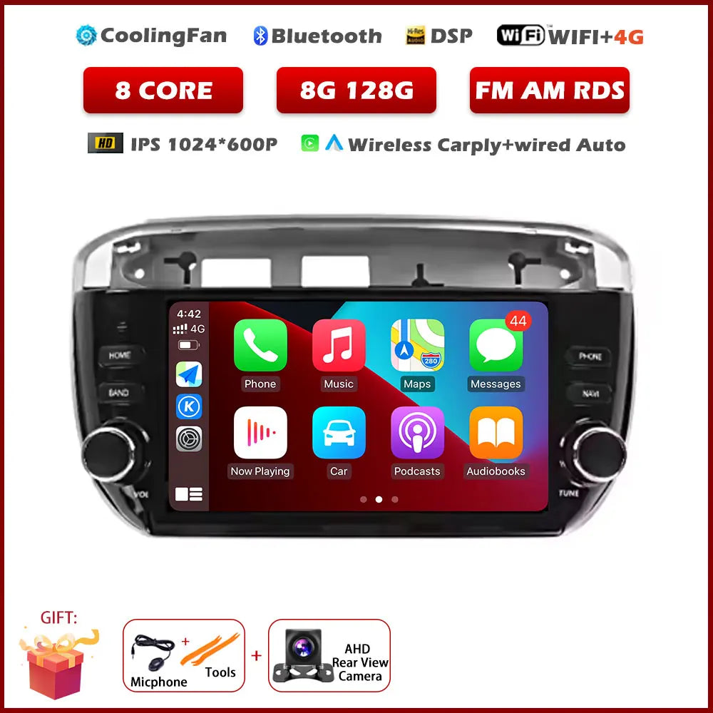 7" For Fiat Linea Punto Evo 2012 - 2015 4G Car Carplay Auto Android OS Radio Navigation GPS Multimedia Video Player BT 5.0