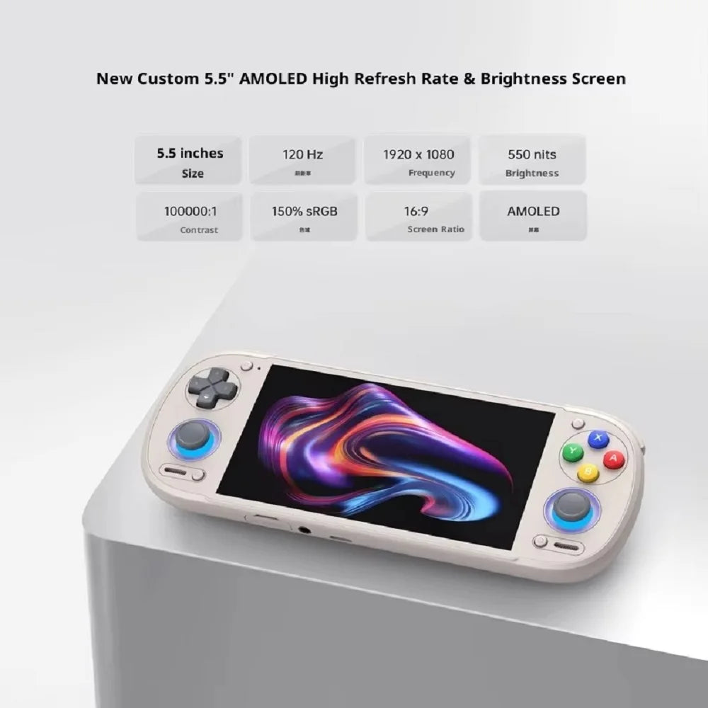 Retroid Pocket 6 Handheld Game Console Android 135.5 Inch 120Hz AMOLED Screen 6000mAh 8GEN2 Hall-Effect Trigger PS2 PSP Game RP6
