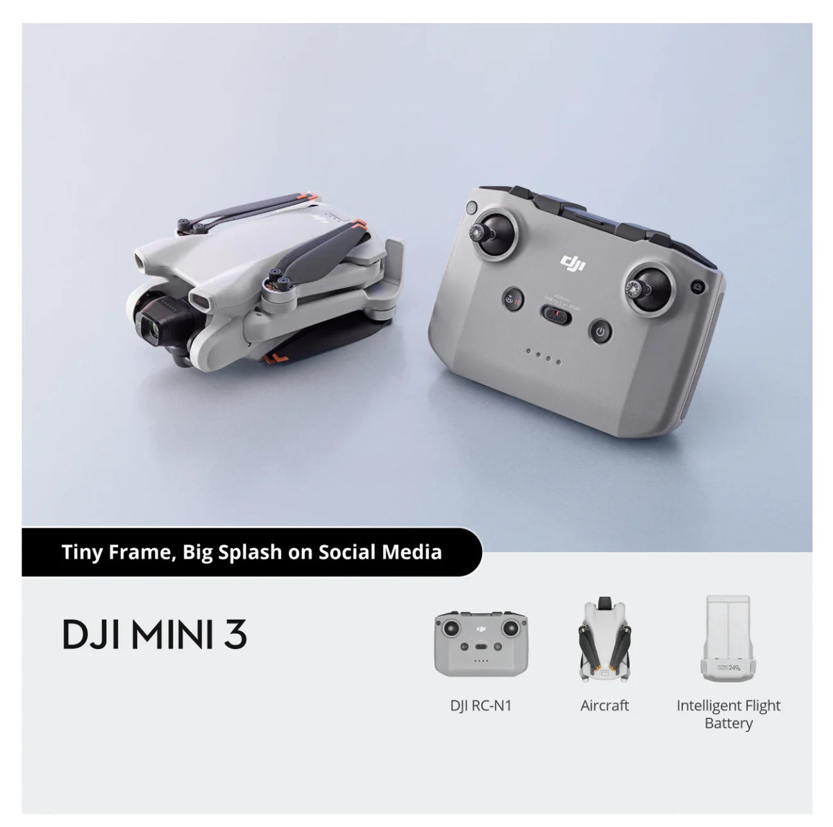 Brazil Stock DJI Mini 3-BR MT3PD Drone Mini 3 RC-N1 Under 249g Extended Battery Life 4K HDR Video Beginner-Friendly