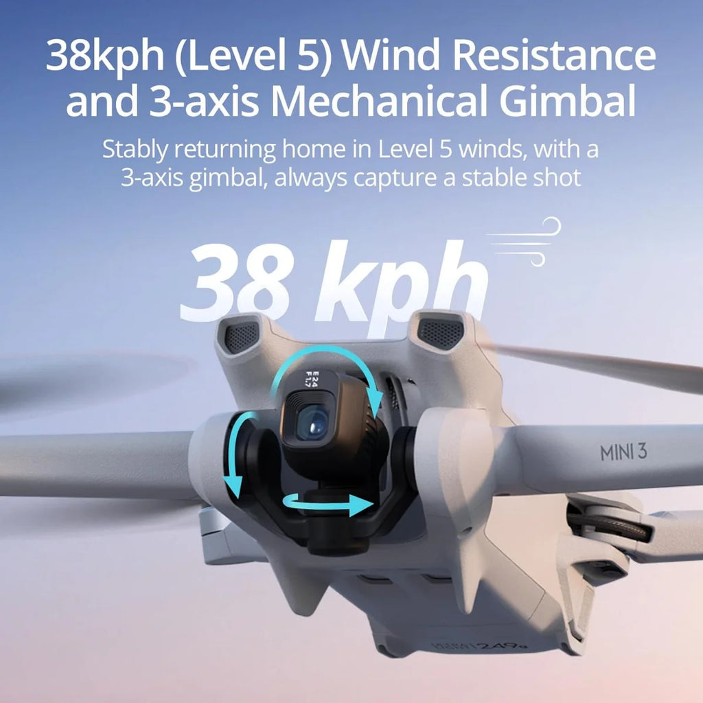 Original DJI Mini 3 Camera Drone 4K HDR 48MP GPS Foldable Quadcopter Under 249g 38-Min Flight with DJI RC or RC-N1