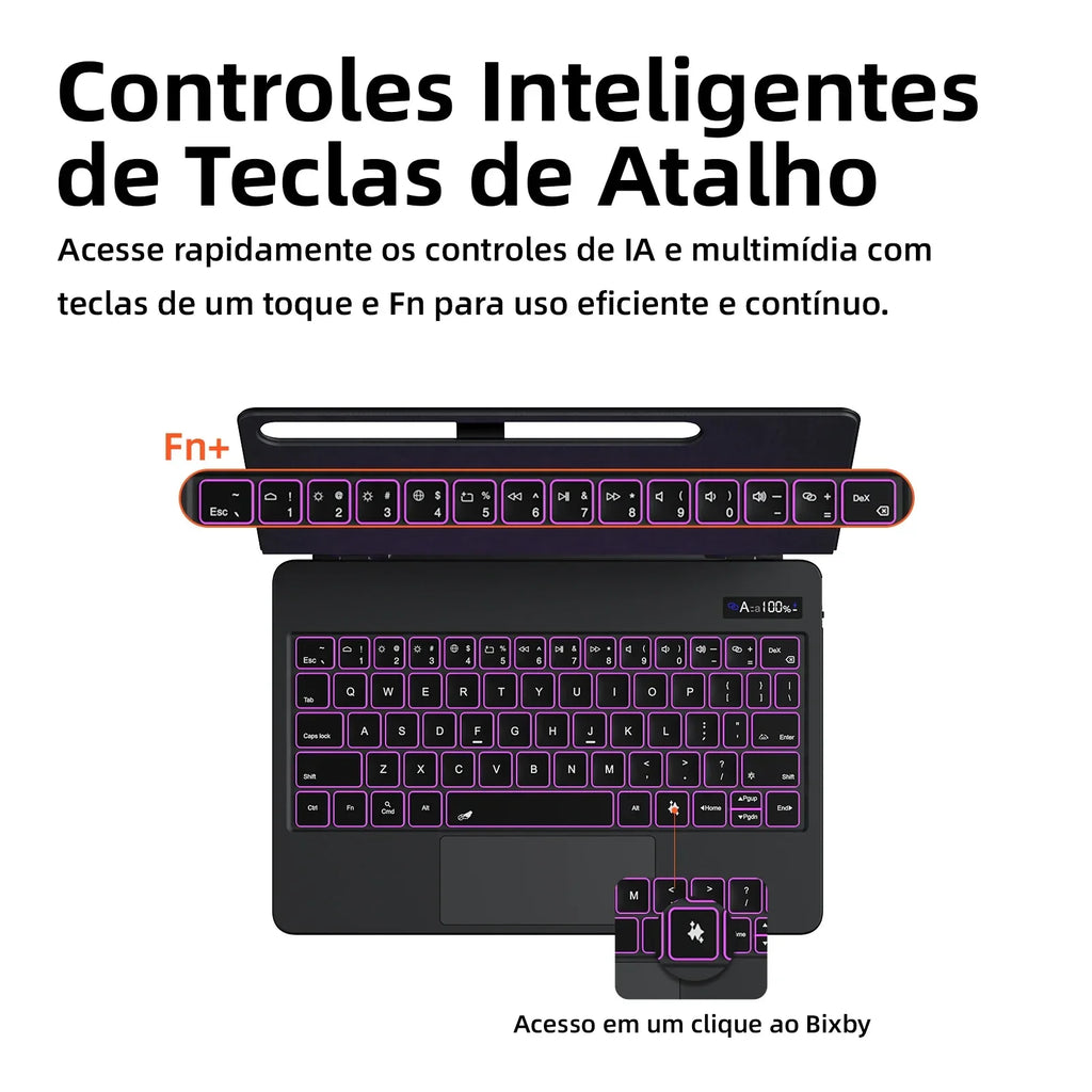 Bettdow Magic Keyboard For Samsung Galaxy Tab S11 S10 Plus S10 Lite S9+/S9/S9 FE/S8/S7 One-click Access to Bixby