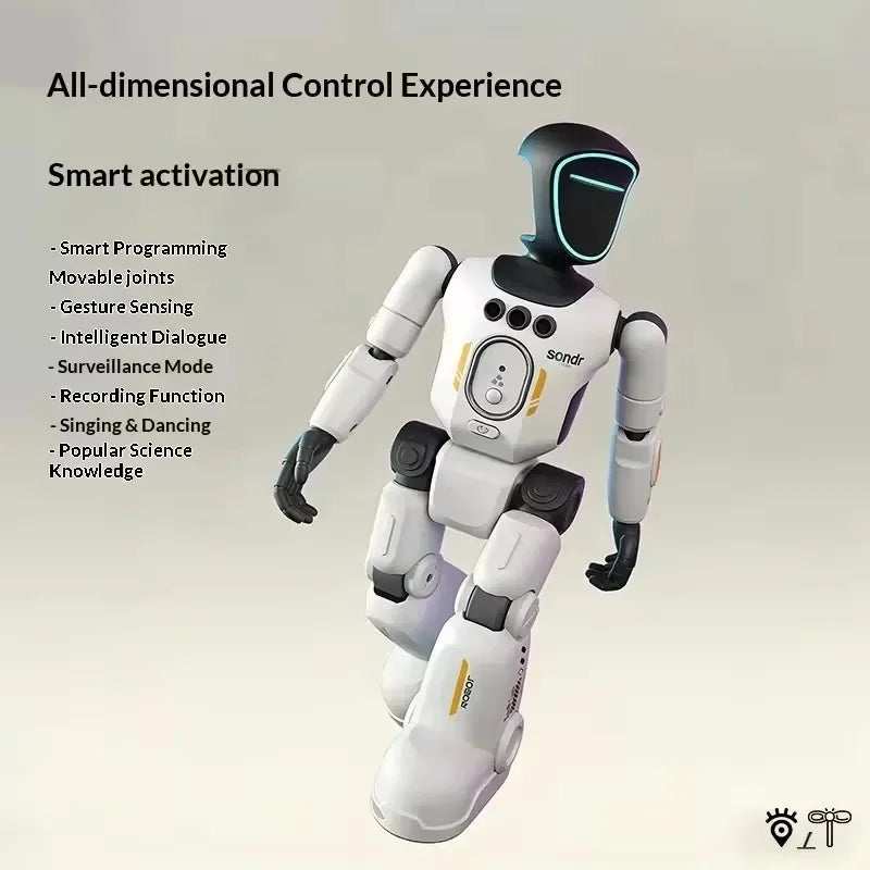 AI Intelligent Humanoid Robot for Kids - Gesture Sensing Voice Interactive Early Education Companion Educational Toy