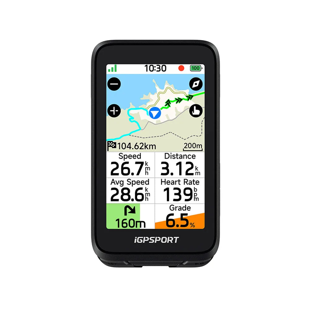 BiNavi Air Touch-screen GPS Bike Computer Lightweight Bike Navigator 3.0in Colorful Display Bicycle Accessories