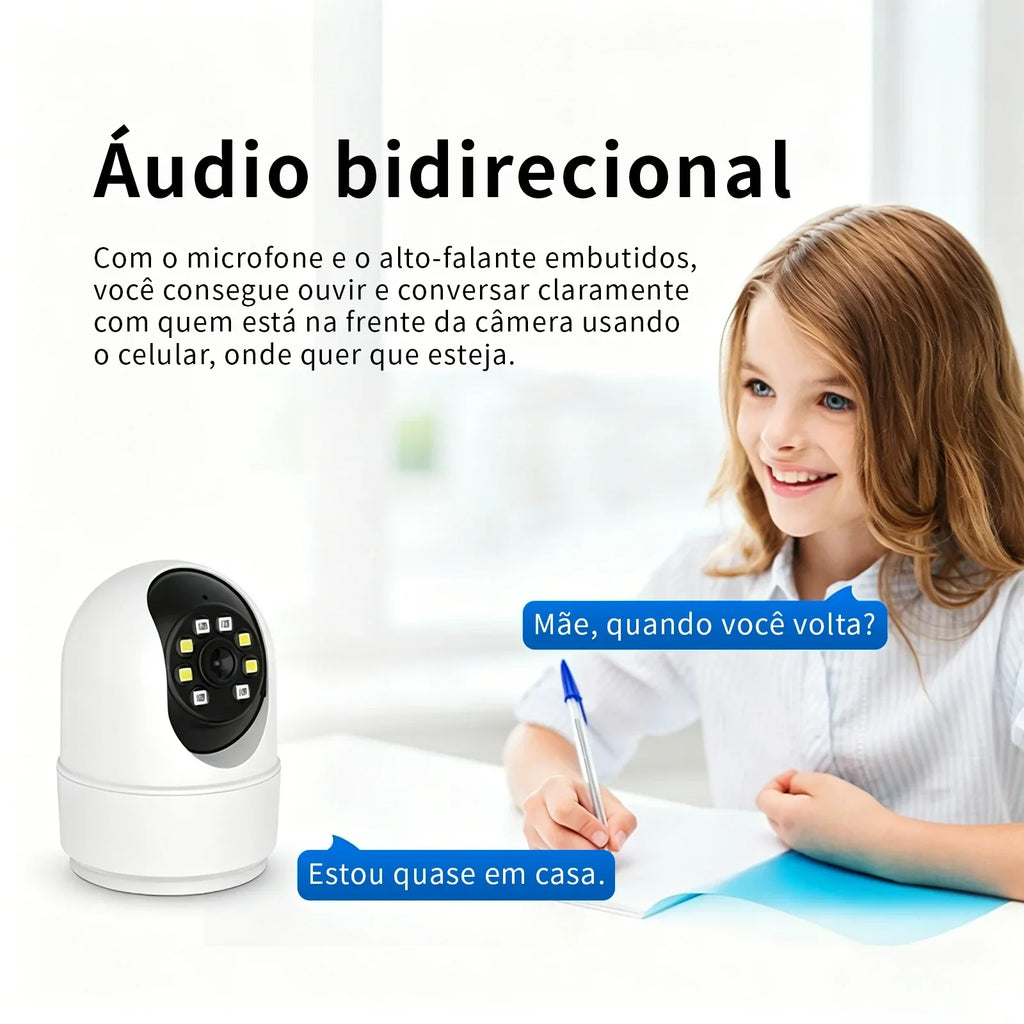 Âmera Pt Wi-Fi 6 360 ° Color Night Vision, Person Detection, Two-Way Audio, Real-Time Alert Via App, Coibeu