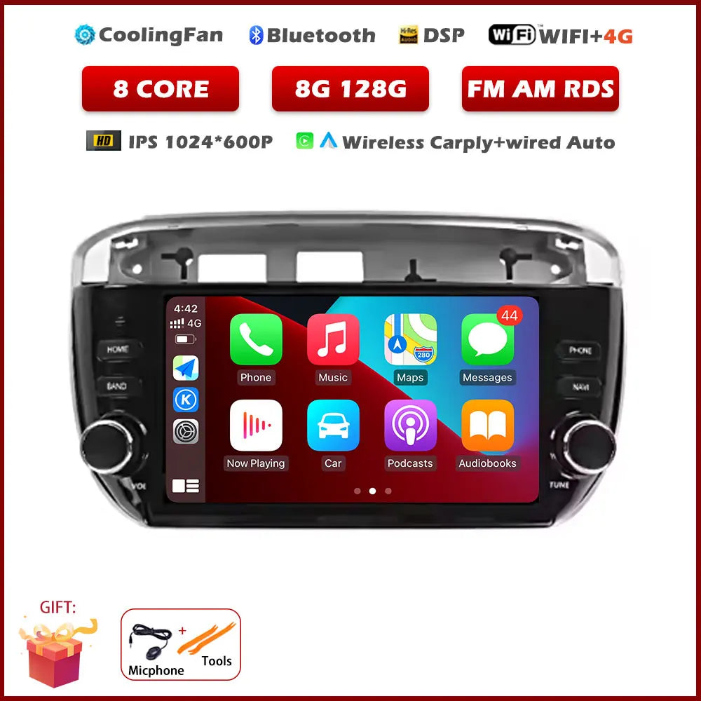 7" For Fiat Linea Punto Evo 2012 - 2015 4G Car Carplay Auto Android OS Radio Navigation GPS Multimedia Video Player BT 5.0