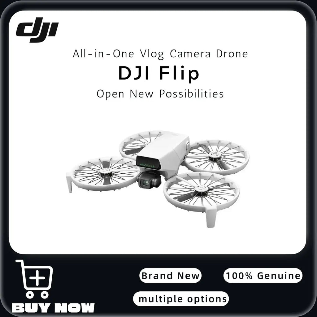 Original DJI Flip 4K/60fps HDR 48MP Camera Drone Under 249g Foldable Full-Coverage Propeller Guard RC-N3 RC 2 Fly More Combo
