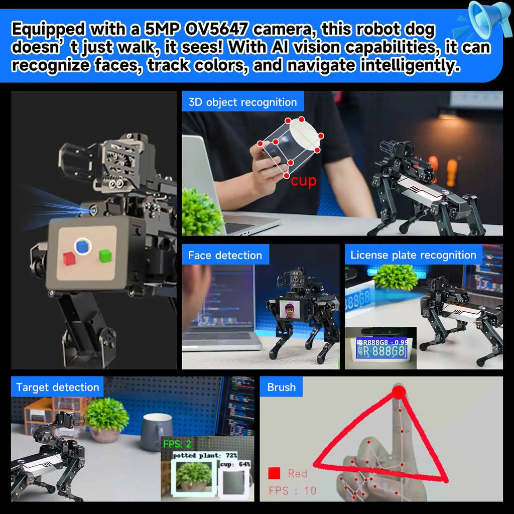 Yahboom DOGZILLA-Lite Quadruped Bionic Robot Dog AI Vision Large Model Intelligent Programming Electronic Kit for Raspberry Pi