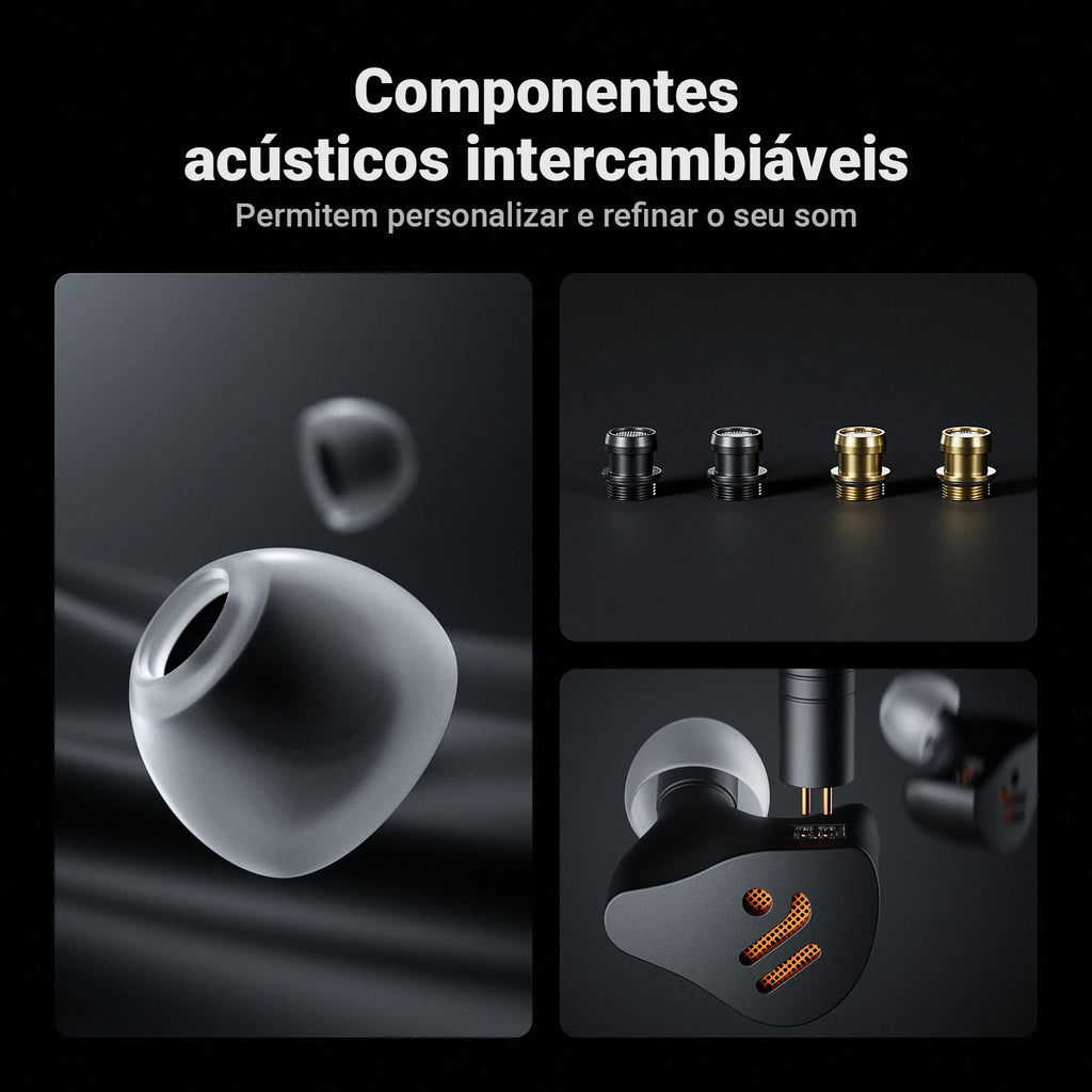Fosi Audio IM4 Hifi Wired Earphones Open-Back Dynamic Drivers IEM Headphones For Music Monitoring Gaming Earbuds