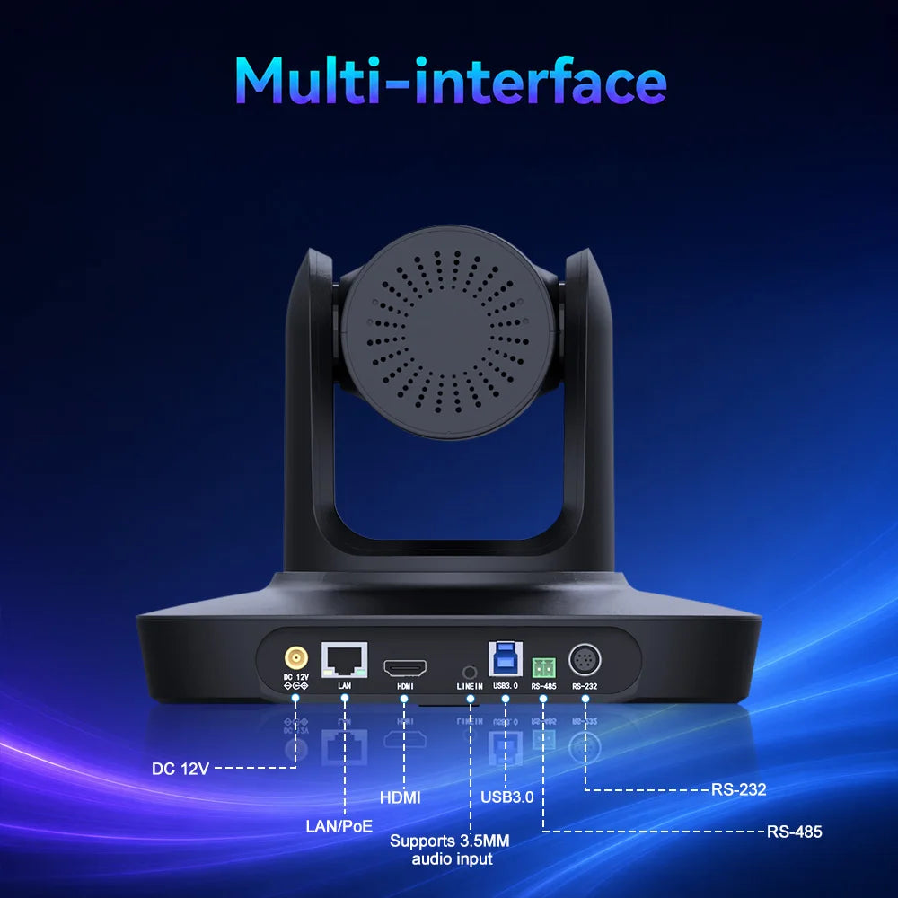 KATOVJJTS 4K 20X Optical Zoom PTZ Camera HDMI USB3.0 POE Live Streaming Camera For Church Meeting AI Framing Conference Camera