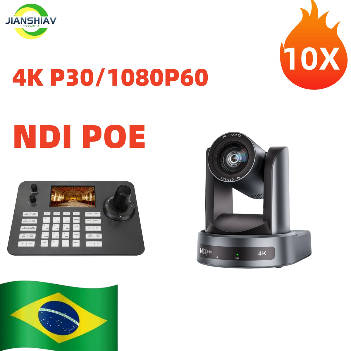 4K NDI 1pc-10pcs PTZ Camera SDI HDMI POE USB 20 Zoom Video Conference Camera for Church Business Meeting 1PC Controller Keyboard
