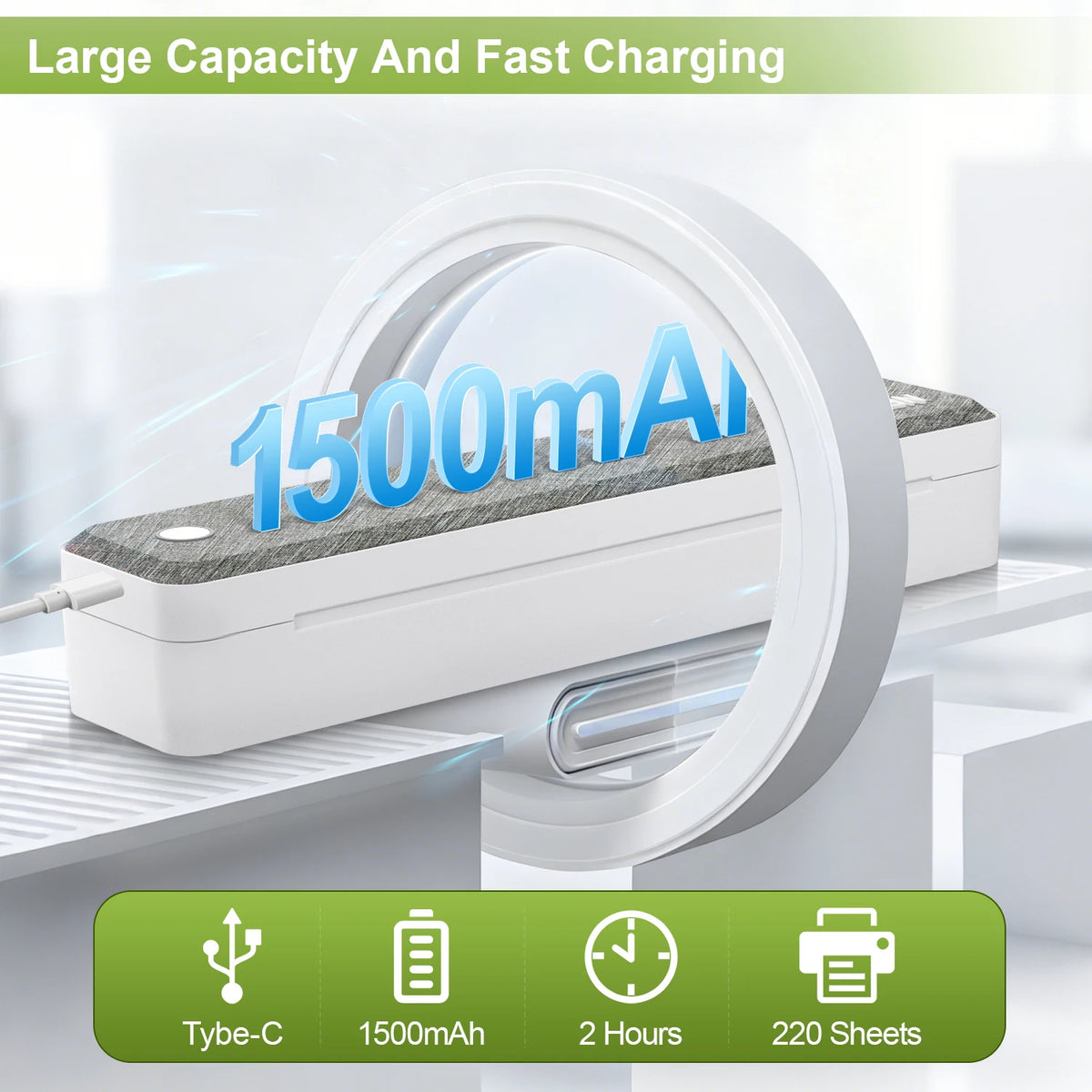 A4 Bluetooth Business Travel  Print Anywhere Inkless 203DPI Portable Rechargeable Thermal Printer LT-P10