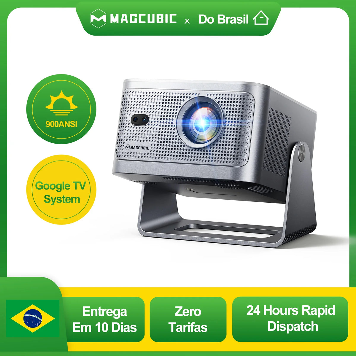 Magcubic HY350GT 900 ANSI Projector with Google TV 1080p Native Projector Auto Focus Portable Beam Android Home Theater