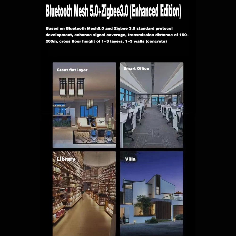 Tuya  Zigbee Hub X5/ Bluetooth 5.0 2-in-1 Gateway Smart Life  Enhanced With Access to 400+ Devices and Work Across Floors