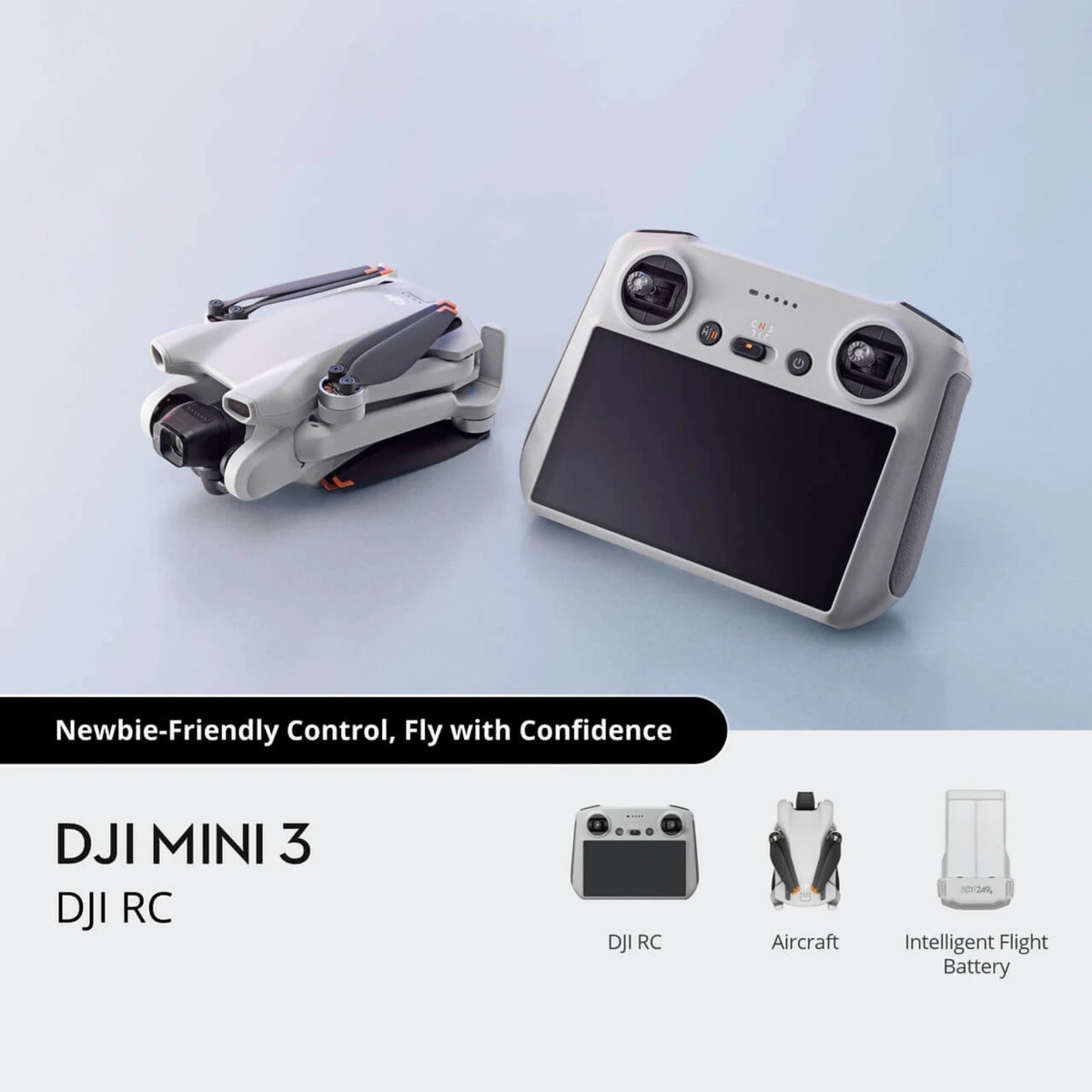 Original DJI Mini 3 Camera Drone 4K HDR 48MP GPS Foldable Quadcopter Under 249g 38-Min Flight with DJI RC or RC-N1