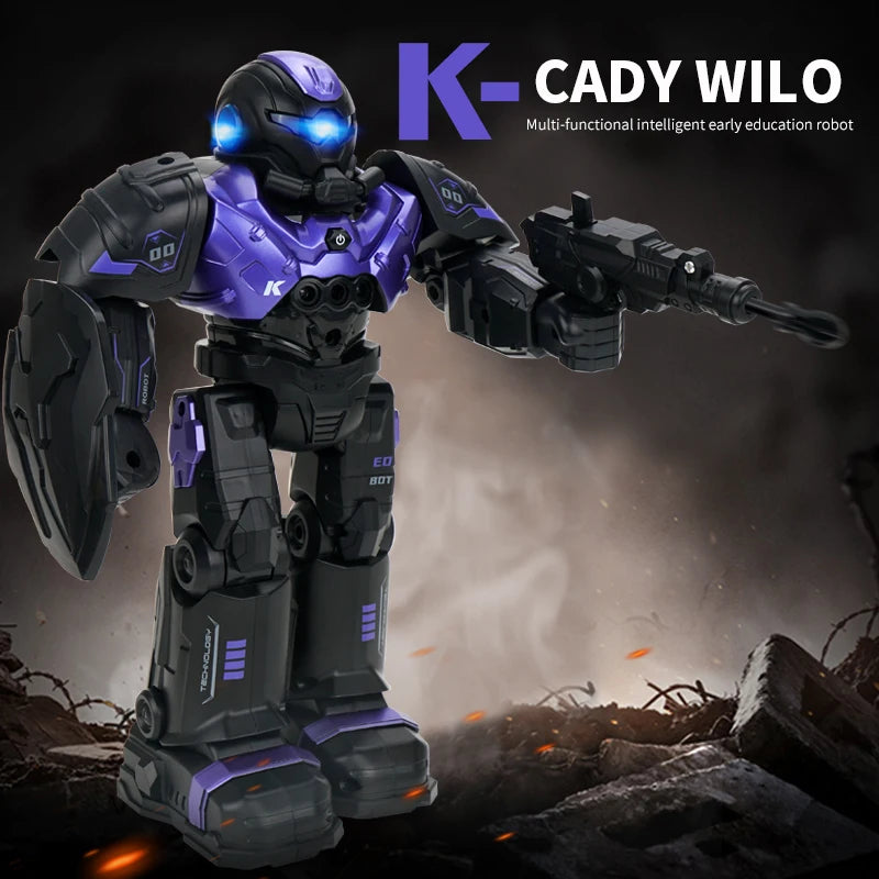 JJRC RC Robot Police Mechanical Combat R20 Police Intelligent Programming Robot With Sound And light children Toy Gift