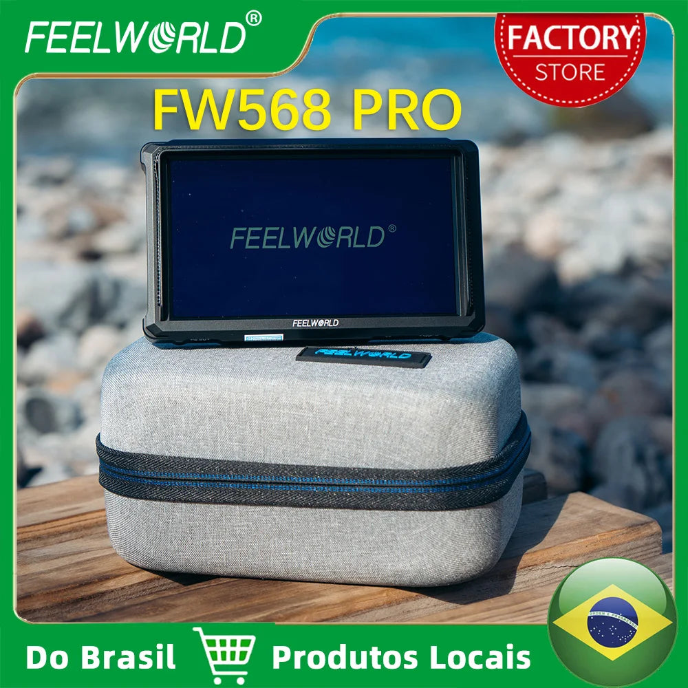 FEELWORLD FW568 PRO 6 Inch 1200nit High Bright Camera DSLR Field Monitor 4K 60Hz HDMI Waveform Monitoring Lightweight