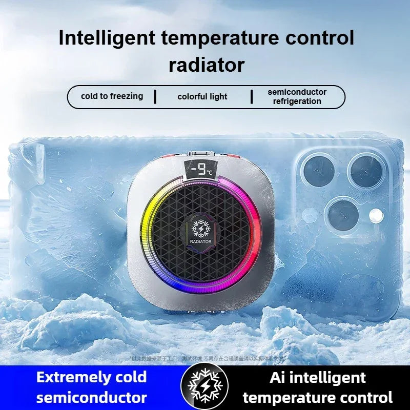 TH16 Pro High-Power AI Strong Cooling Semiconductor Magnetic&Back-clip Mobile Phone PUBG Game Cooler for IPhone Android Radiator